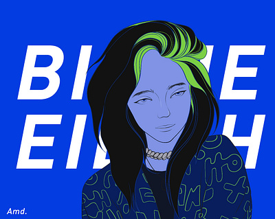 Billie Eilish design drawing graphic graphic design illustrate illustration portrait sketch visual visual art visual design