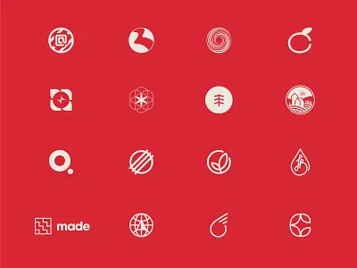 Logofolio Collection by Made behance behance project branding branding agency branding design circle collection cream graphic design graphicdesign logo logo collection logos logotype marks red shape logo symbol trademark typogaphy