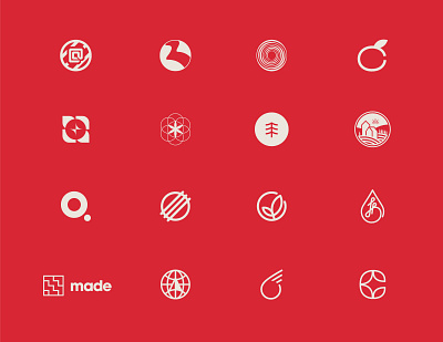 Logofolio Collection by Made behance behance project branding branding agency branding design circle collection cream graphic design graphicdesign logo logo collection logos logotype marks red shape logo symbol trademark typogaphy