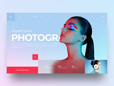 Web Design for Photographer aesthetic blurred background creative design landingpage photo photographer photography photoshop ui uiux webdesign