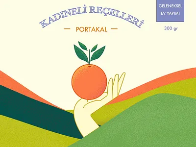 Kadineli Jams Packaging Illustration hand handmade illustration design illustrator jam orange packaging packagingdesign