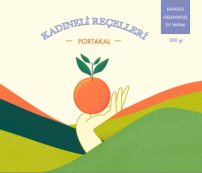 Kadineli Jams Packaging Illustration hand handmade illustration design illustrator jam orange packaging packagingdesign