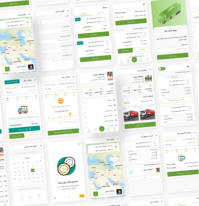 Cargo app project app cargo design transport transportation ui ui design user interface ux vector
