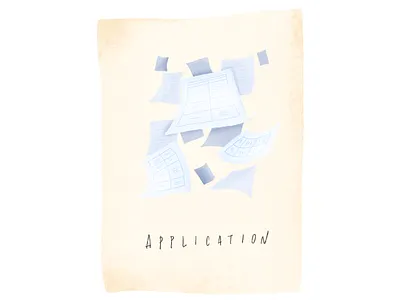 Application Paperwork Illustration application hand drawn illustration papers