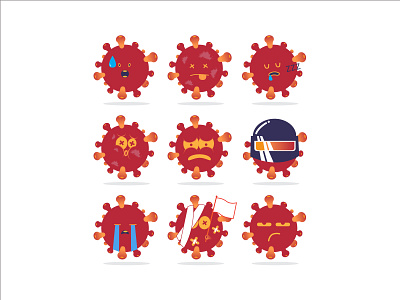 Corona Virus Character Cartoon art care cartoon charcater concept corona corona virus coronavirus design hand sanitizer health illustration mascot pandemic red stay at home vector virus