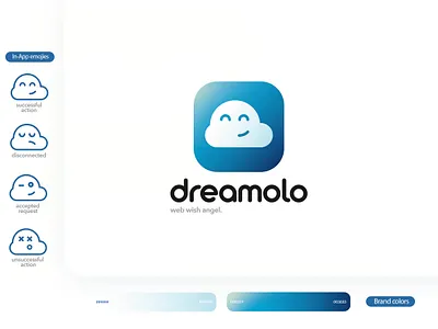 D+⛅️= Logo design for Dreamolo app ali zamani app brand colors branding corporate identity design dreamolo emoji flat gradient graphicdesign illustration logo minimal typography