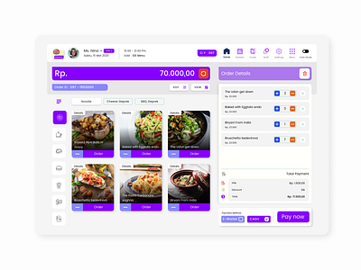 Kasirqu - POS 2020 2020 design 2020 trends app app design application application design application ui cashier cooking drinks fastfood food food app food apps food delivery food delivery service minimal design restaurant app trending