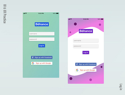 Login Page Redesign app color flat typography ui ux