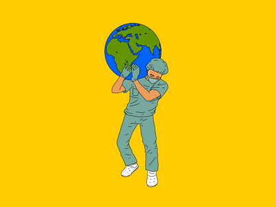 Heros & heroines of 2020 2020 adobe atlas colorful coronavirus editorial healthcare hero heroine illustration illustrator pandemic popart thankyou world