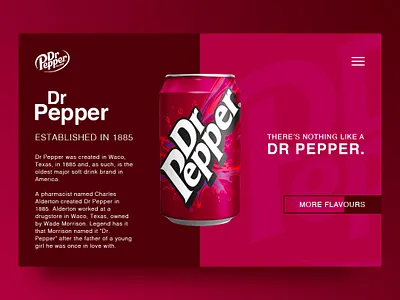 Dr Pepper branding dailyui design webdesign website websitedesign