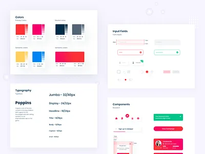 Style Guide components designsystem forms primary colors typography uiux