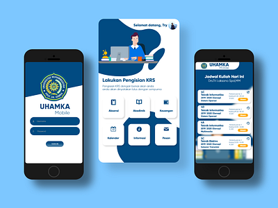 Redesign UHAMKA Mobile adobe xd app art branding design flat icon ui ux xd design