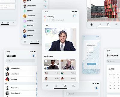 Remotely Work Application iOS app mobile ui ux