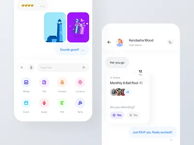 Adding more - Messaging app attachment ui event app event attachment event component event ui message app message attachment poll ui
