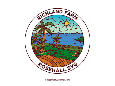 Richland Farm apparel apparel design apparel graphics apparel logo apparel mockup badge logo badgedesign graphic design illustration illustrator merch merch design merchandise merchant monoline monoline logo tshirt design vector vintage badge vintage illustration