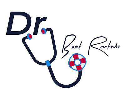 Dr. Boat Rentals Logo arizona blue boat doctor dr godaddy life saver logo logo design nautical phoenix red rental stethoscope vecteezy