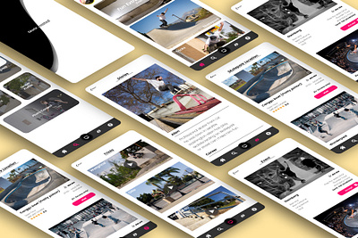 Skateboarding Mobile application android android app android app design app minimal skateboard skateboard graphics skateboarder skateboarding uidesign uiux uxdesign