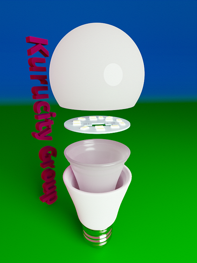 3D LED Bulb 3d animation 3d modeling blender 3d product design