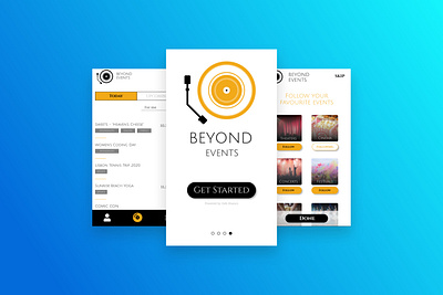 Beyond Events App app branding design ui ux