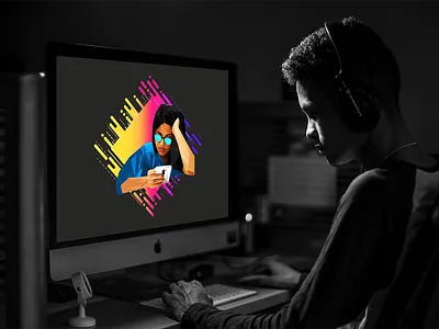 Lowpoly Art adobe illustrator dark theme illustration illustrator lowpoly lowpolyart ui