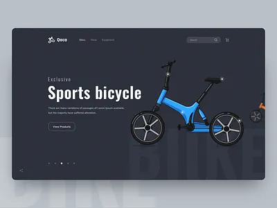 Qaca Sports Bike bicycle bicycles bike bluebike clean heroimage interactiondesign layout navigation psd simple slider trendy uikit userexperience userinterface webdesign website wireframe xd