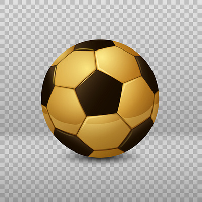 Detailed Golden Soccer Ball adobe illustrator championshipgame design fifa football goal gold golden illustration league realistic shiny transaprent vector worldcup