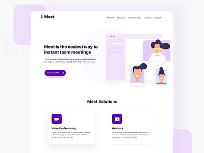 Meet : Video Conferencing conference design dribbble illustration logo meeting ui ui deisgn ui design ux uxdesign video