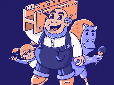 La random people characters illustration procreate toons