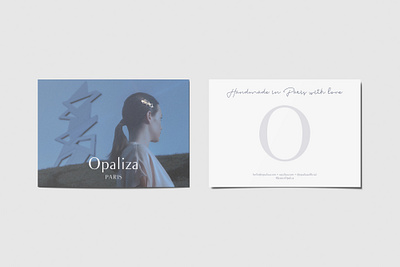 OPALIZA branding carte design mockup typography