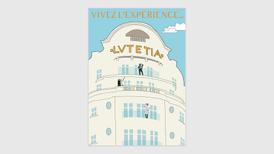LUTECIA branding design hotel illustration logo typography