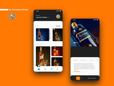 Johnnie Walker africa app app design branding concept concept design design e commerce ecommerce app design ui whiskey whisky