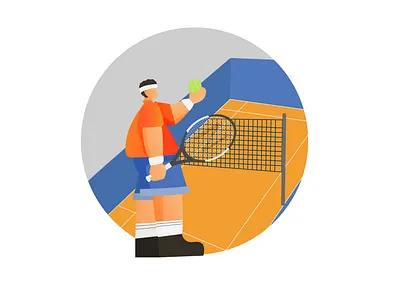 Tennis Flat Illustration design flat flatillustration illustration vector