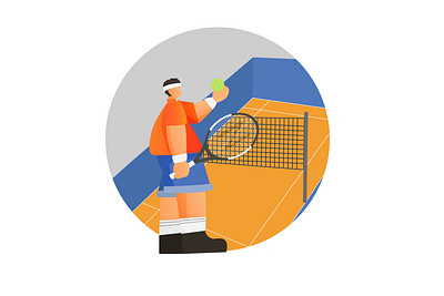 Tennis Flat Illustration design flat flatillustration illustration vector