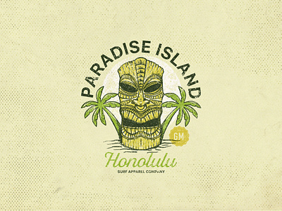 Paradise Island Surf Co. art direction design digital art graphicdesign graphics icon icon design illustration logo logo design logodesign print tshirt tshirt art tshirt design tshirtdesign vector