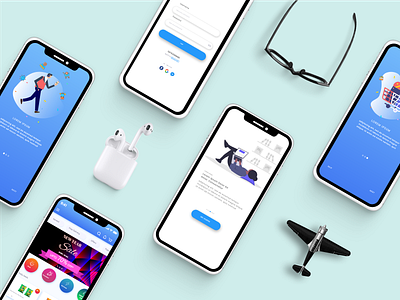 Start-up Process - Concept App adobe xd mobile app design mobile ui photoshop