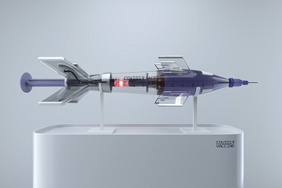 Trump's Covid19 Vaccine 3d 3d art blues c4d cinema4d clean design clean ui concept coronavirus covid19 creative digitalart missile octanerender purple scifi syringe trump ui uiux