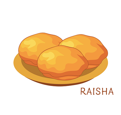 Luchi - A Bengali Breakfast illustration