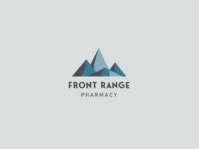 Front Range | Logo blue brand design brand identity branding branding design colorado denver logo mountain logo mountains pharmacy