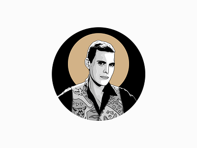 Freddie Mercury | Portrait cat concept drawing dribbble editorial freddie mercury illustration portrait queen show star