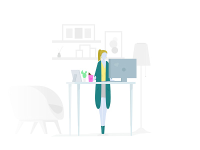 Developer types #3 developer illustration minimal office office space people people illustration vector