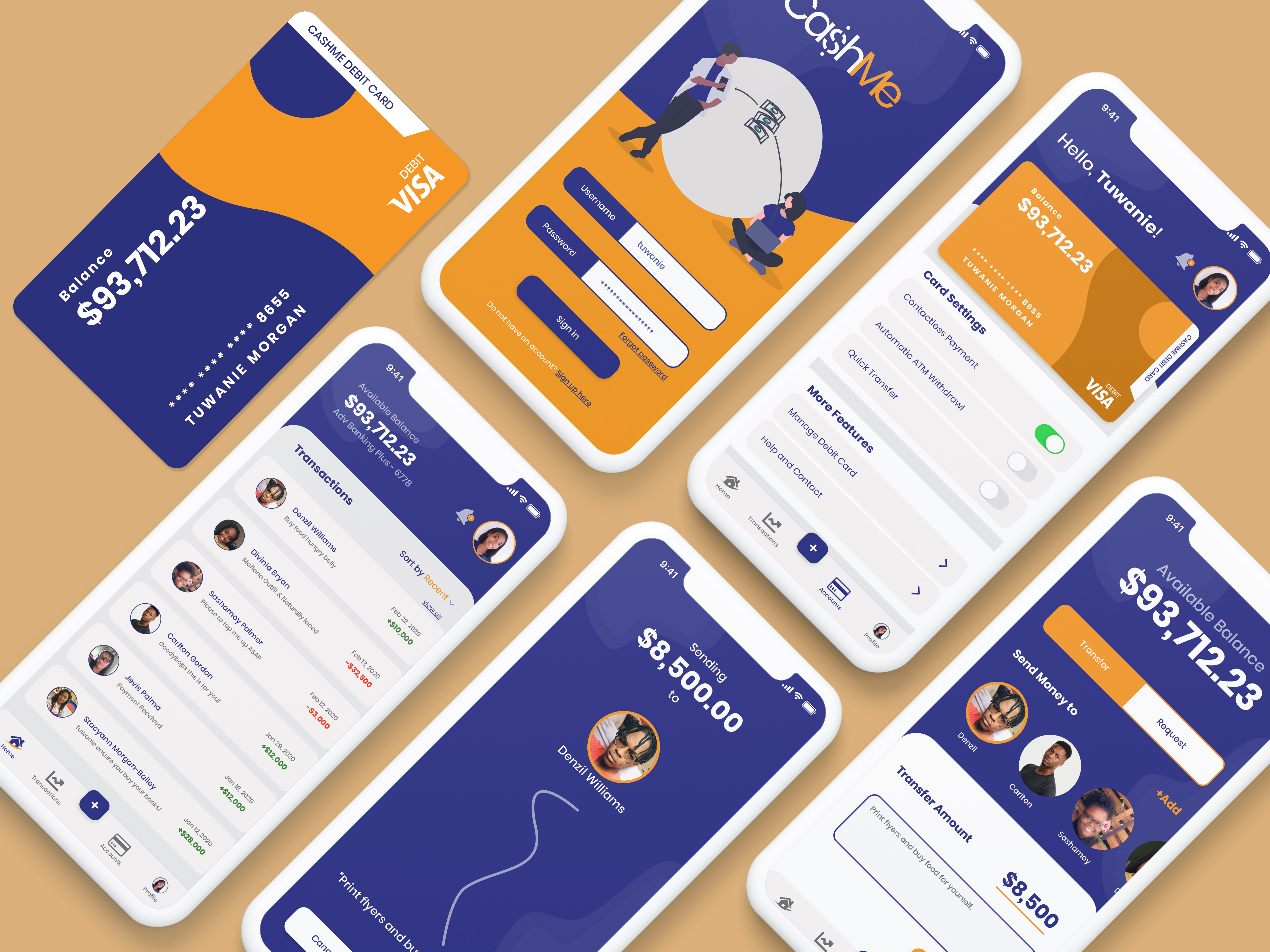 Example of CashMe - Peer-to-Peer Transaction App