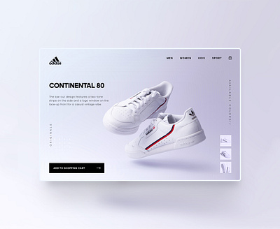 Adidas Sneaker Landingpage Webdesign adobexd landingpage minimal sneaker ui webdesign website