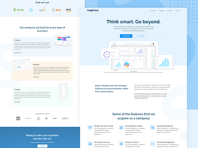 SnigdhTech Landing Page clean design clean landing page dashboard landing page landing page design landing page ui landingpage product landing page product web design saas software company software development ui design uiuxdesign web design web design web ui