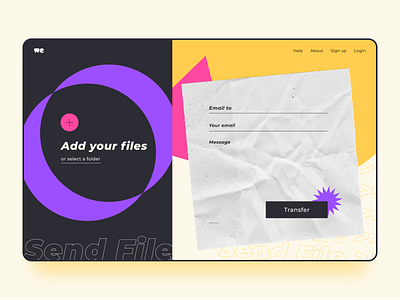 Redesign WeTransfer dailyui design figma ui uiux ux web design