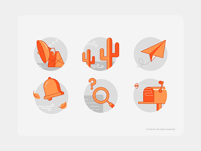 Default Page Illustrations app design flat icon illustration orange ui vector