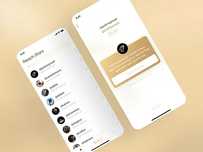 Reach — Where Stars meet their Fans app luxury minimal mobile mobile app mobile app design mobile application mobile design mobile ui mobile ux modern poyal product product design pwa rich ui uiux ux web