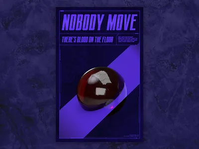 Blood on the Floor 3d art adobe dimension figma gelatin graphic design poster sphere typography