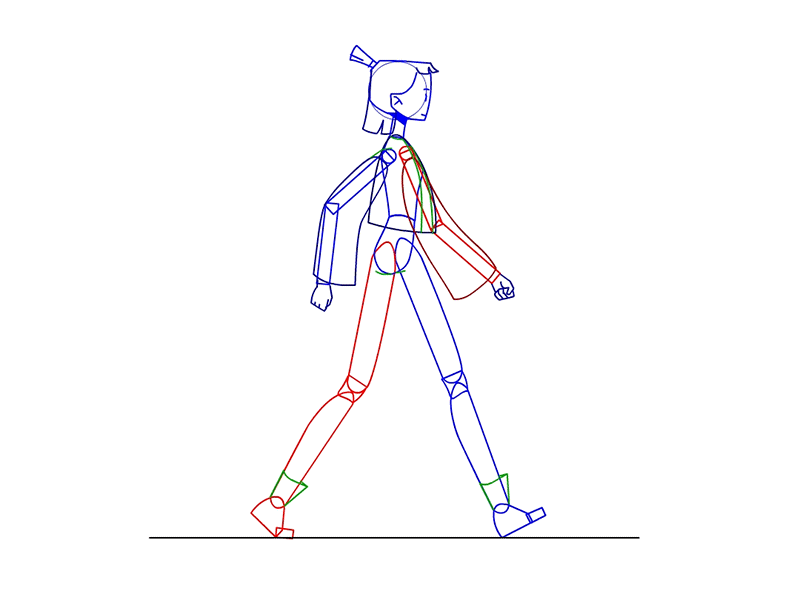 Walk animation 2D frame by frame 2d 2d animation animated animation character character design design frame by frame animation gif graphic design illustration motion design