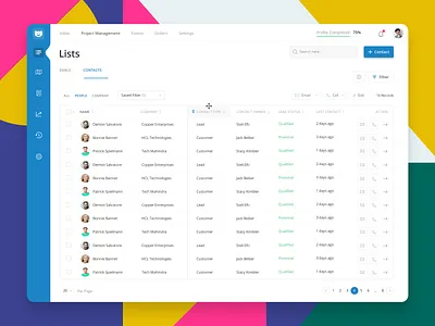 Lists Screen Interface call to action clean ui creative daily ui dashboad dashboard ui interface design lists minimal modern design motion design product design side menu typogaphy ui ux visual design web design web interface white theme