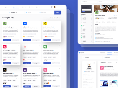 Dashboard UI Kit admin panel back end page card dashboard dashboard template dashboard ui kit illustration job finder landing page minimal design portal profile page saas ui design web design